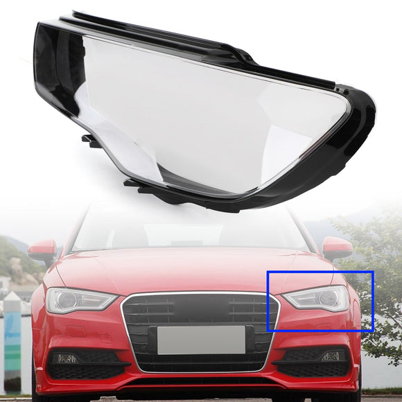 Vänster & Höger par strålkastarskydd Strålkastarlins för Audi A3 2013-2016 Klar