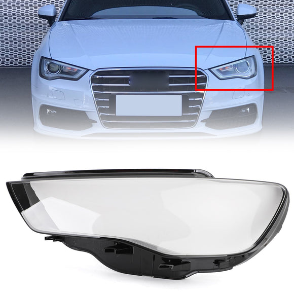 Vänster & Höger par strålkastarskydd Strålkastarlins för Audi A3 2013-2016 Klar