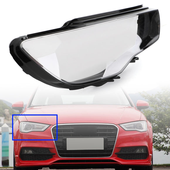 Vänster & Höger par strålkastarskydd Strålkastarlins för Audi A3 2013-2016 Klar