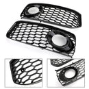 Audi A5 S-Line / S5 B8 2007-2012 Honeycomb Style Fog Light Grill 2PCS Front Bumper Lowe Grill Black Cover 8T0 807 681 B 8T0 807 682 D-4