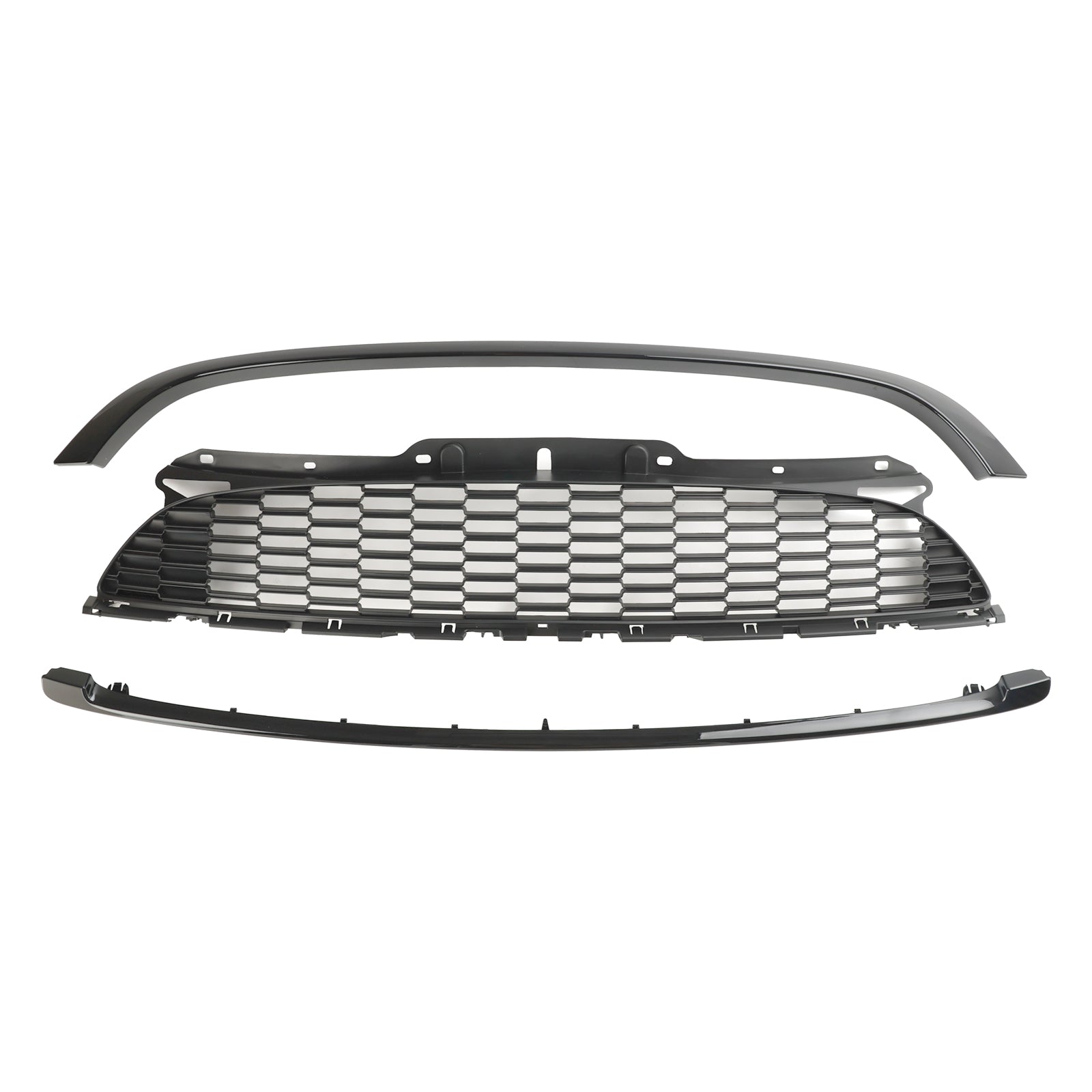 Mini 2012-2015 R59 Cooper S & JCW 2-Door Roadster 3PCS Gloss Black Front Grille Grill