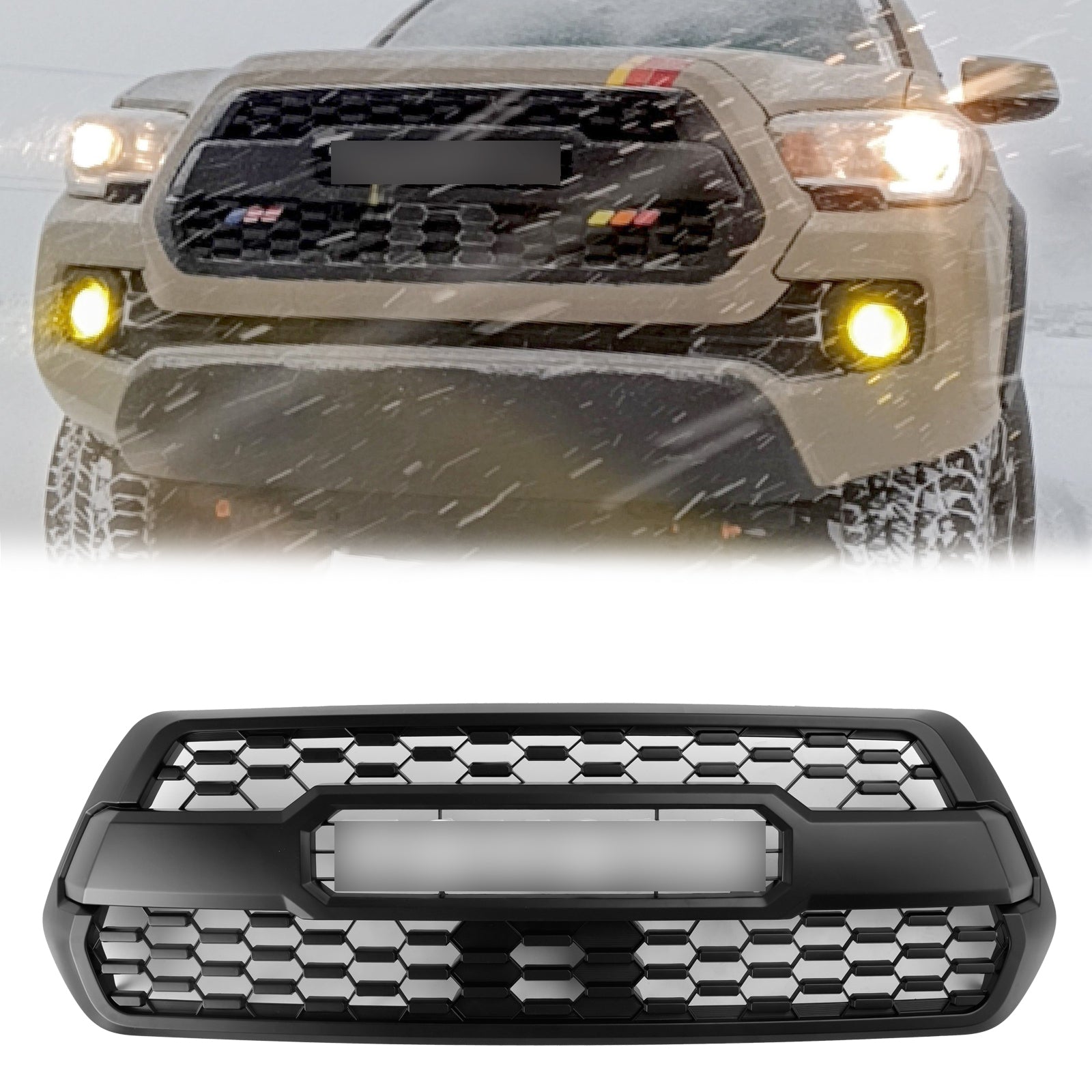 Toyota Tacoma 3. Gen Grille mit weißem Buchstaben TRD Pro Style 2016-2023