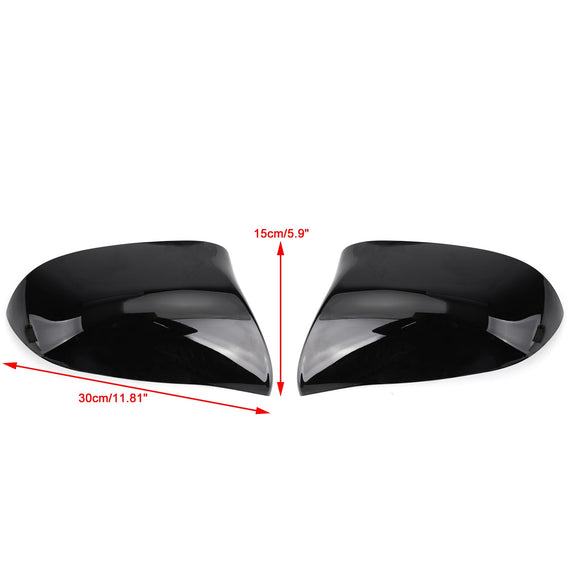 Glossy Black Side Mirror Cover Caps M Style for BMW X5 F15 X6 F16 28i 35i 15-18