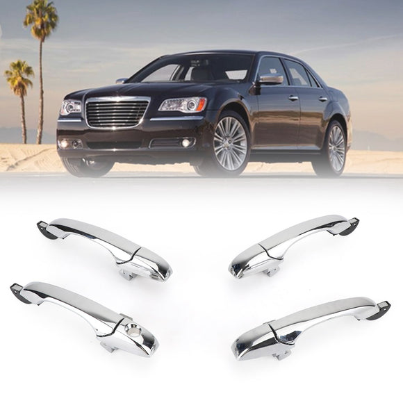 4x Exterior Door Handle 4589009AH Chrome For Chrysler 300 / 300C 2005-2010