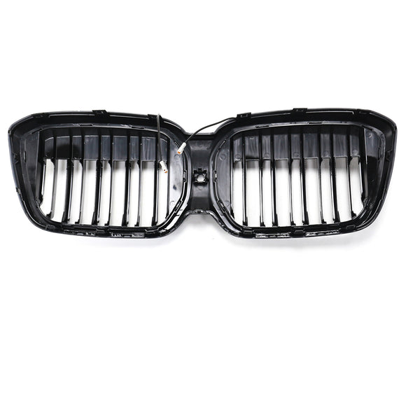 Double Slat Black Front Kidney Grill Grille Fit BMW IX3 G08 LCI 2022-2024