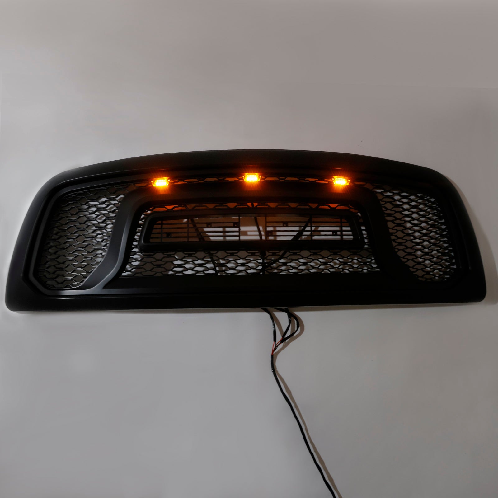Dodge Ram 1500 2009-2012 Rebel Style Grill Front Bumper Black Replacement Grille W/ LED - 0