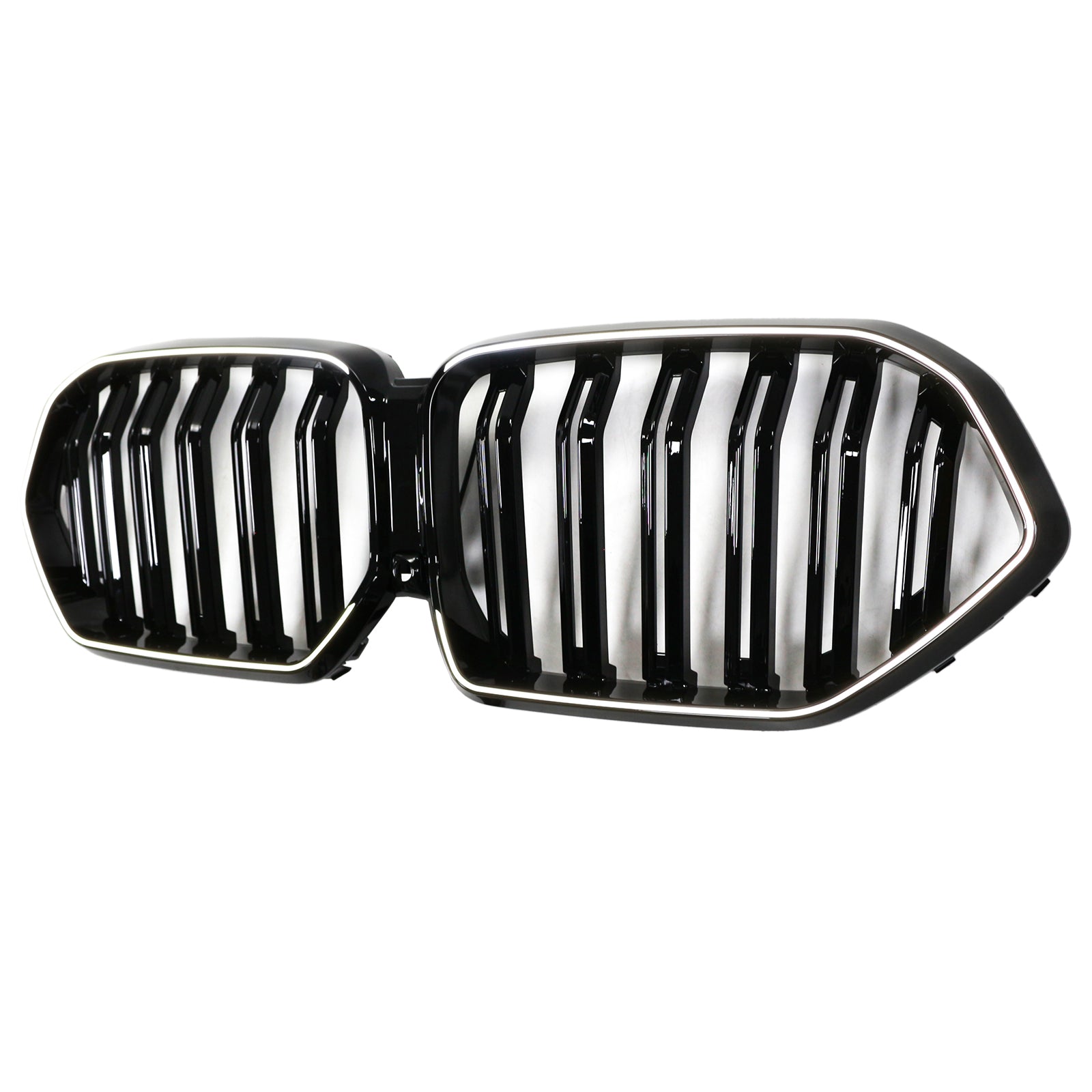 Grille de pare-chocs avant à double lamelles pour BMW X6 G06 M60i 2023-2025 avec trou pour caméra