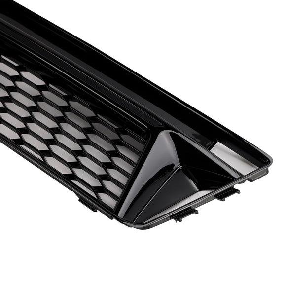 Audi A4 Sline/S4 B9 2016-2018 2 peças Grade inferior em favo de mel para para-choque dianteiro, cobertura do farol de neblina, grade preta 8W0 807 681 F 8W0 807 682 F