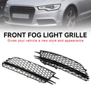 2012-2015 Audi A6 C7 Pre-Facelift Honycomb Lower Grille 2PCS Front Bumper Fog Light Black Cover Grill-3
