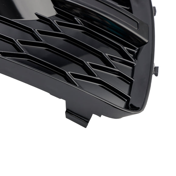 Cubiertas de luz antiniebla delantera estilo panal RSQ3 para Audi Q3 2013-2015 negro brillante