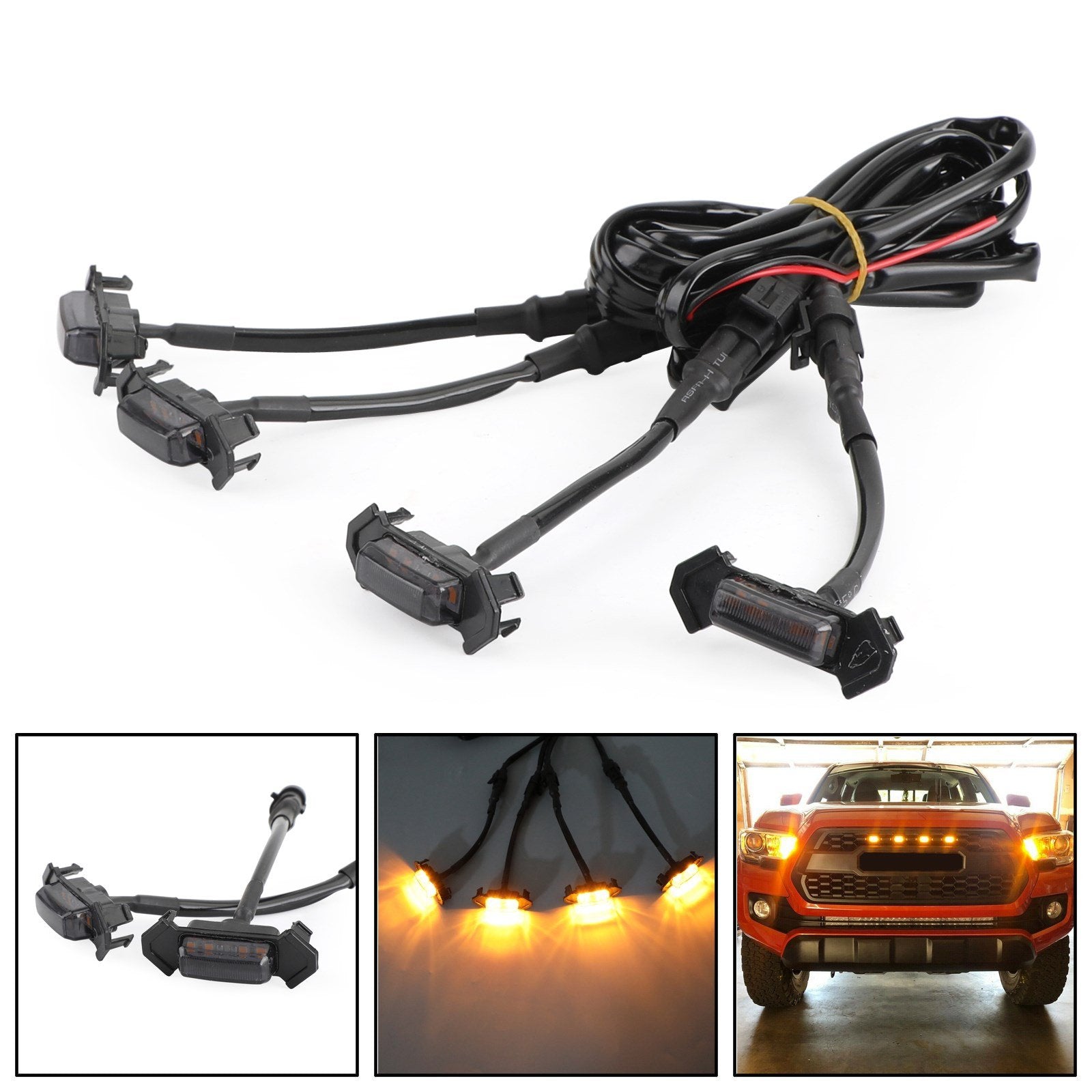 Toyota 2016-2020 Tacoma PT228-35170 Humo 4PCS/Set Luces LED para parrilla de parachoques delantero