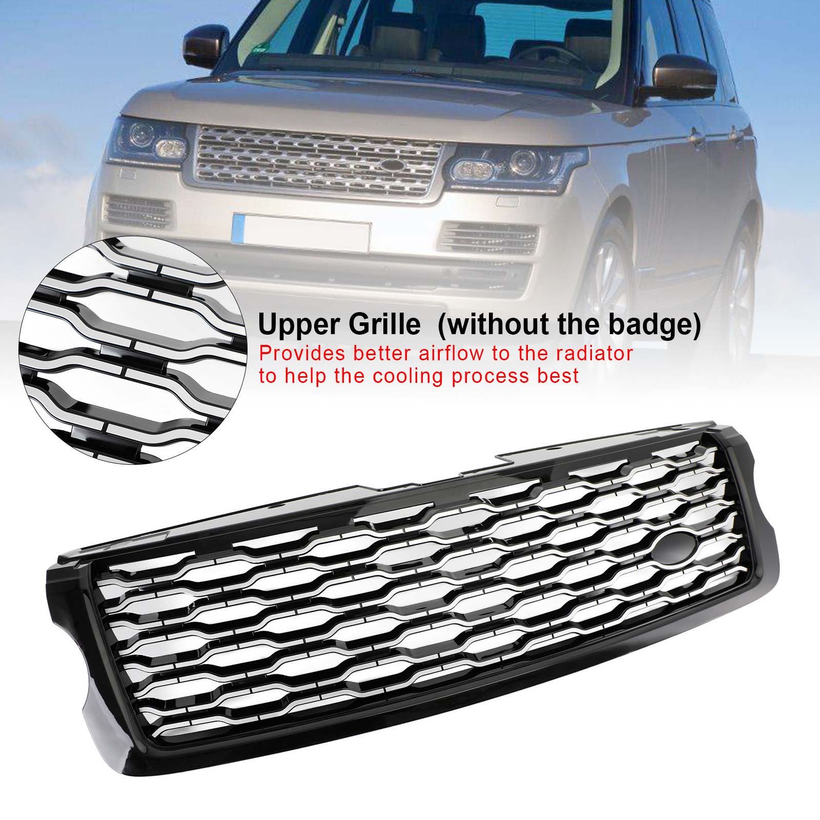 2013-2017 Land Rover Range Rover Vogue L405 Grille supérieure de pare-chocs avant