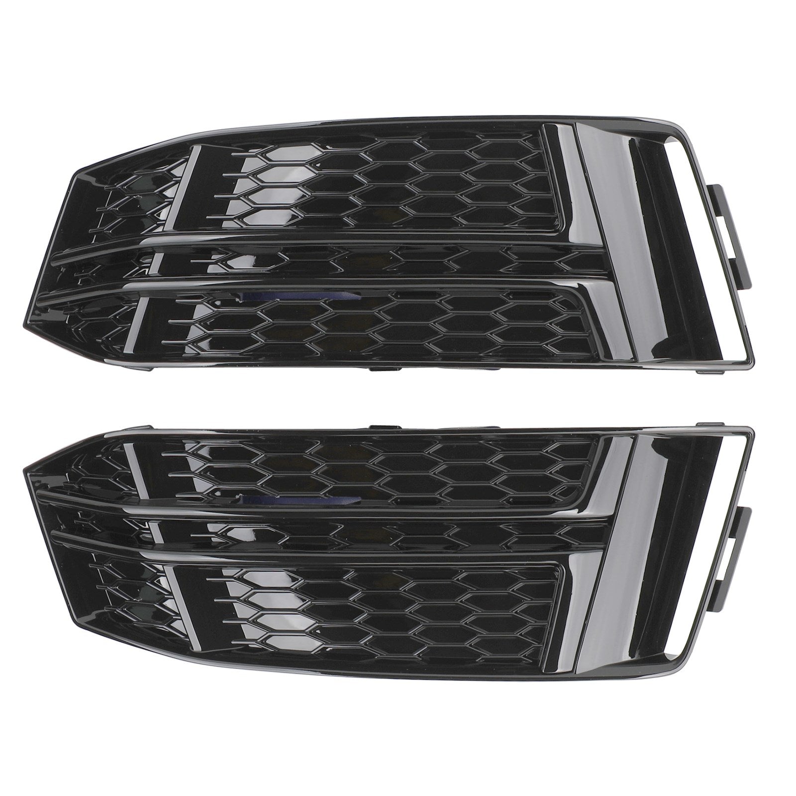 Audi S4/A4 B9 S-LINE 2016-2018 2PCS Black Front Fog Light Cover Bumper Grill 8W0807681F 8W0807682F Generic