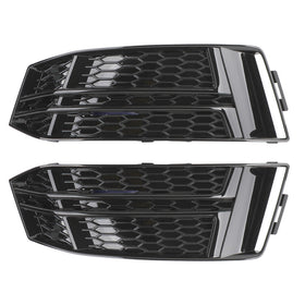 Audi A4 B9 S-LINE/S4 2016-2018 2 pièces Grille inférieure en nid d'abeille pour pare-chocs avant Grille noire 8W0807681F 8W0807682F