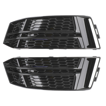 Audi A4 B9 S-LINE / S4 2016-2018 2PCS Honeycomb Lower Grill Cover Front Bumper Black Grill 8W0807681F 8W0807682F