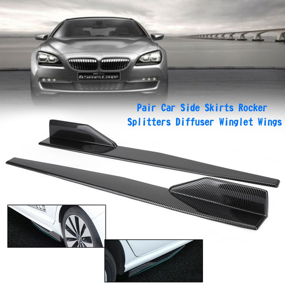 Pari 45 cm auton hiilikuidusta sivuhameet Rocker Splitters diffuusori Winglet Wings Universal