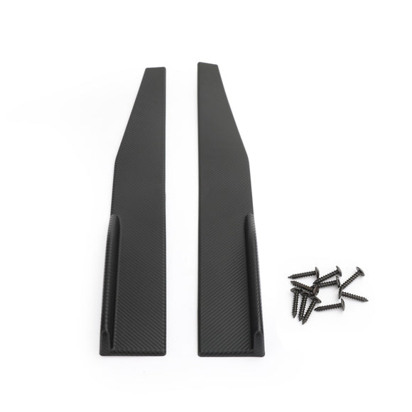 Pari 86 cm auton hiilikuidusta sivuhameet Rocker Splitters diffuusori Winglet Wings kaikille malleille Universal