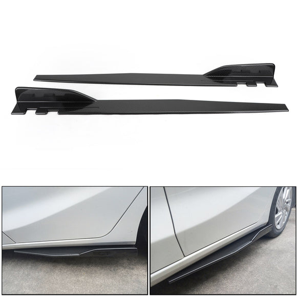 Paar 120 cm auto koolstofvezel zijrokken rocker splitters diffuser winglet vleugels