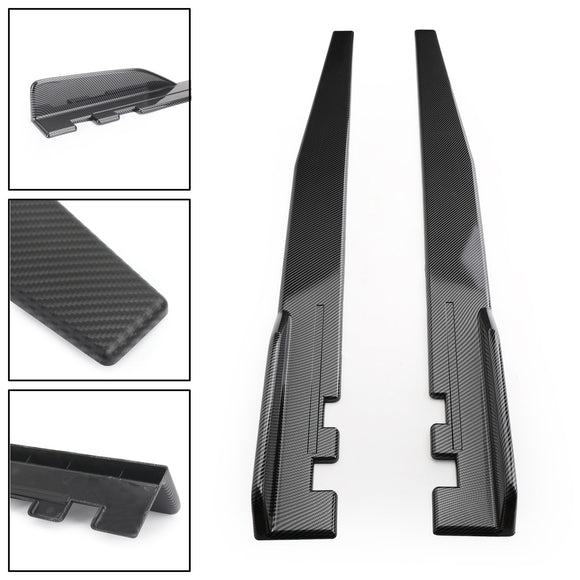 Paar 120 cm auto koolstofvezel zijrokken rocker splitters diffuser winglet vleugels