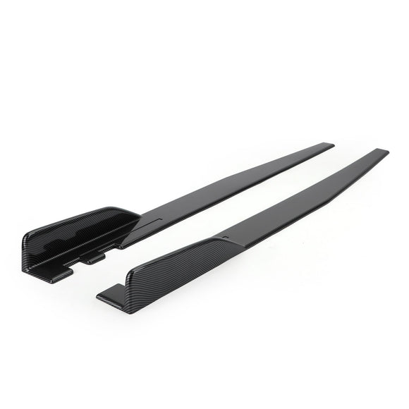 Paar 120 cm auto koolstofvezel zijrokken rocker splitters diffuser winglet vleugels