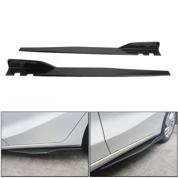 Pair 120cm Car Gloss Black Side Skirts Rocker Splitters Diffuser Winglet Wings Universal For All Model