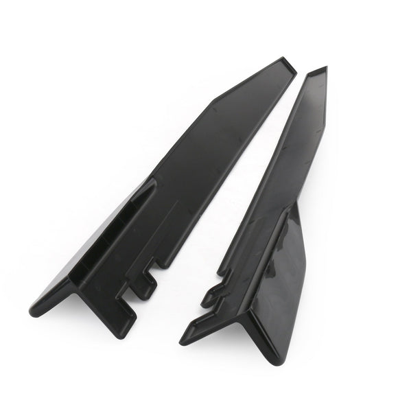 Pair 120cm Car Gloss Black Side Skirts Rocker Splitters Diffuser Winglet Wings Universal For All Model