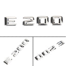 Badge emblème de coffre arrière, plaque signalétique, lettres et chiffres adaptés à Mercedes E200 chromé-2