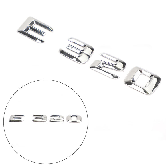 Areyourshop Emblem für den hinteren Kofferraum, Namensschild, Buchstaben und Zahlen für Mercedes E320, Chrom