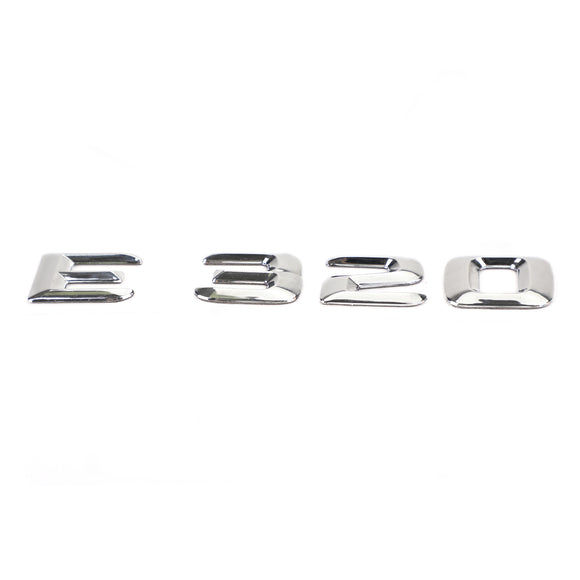 Areyourshop Emblem für den hinteren Kofferraum, Namensschild, Buchstaben und Zahlen für Mercedes E320, Chrom