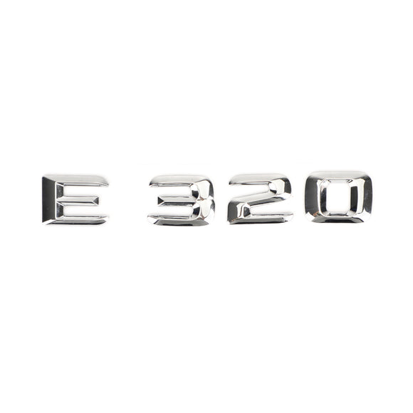 Areyourshop Emblem für den hinteren Kofferraum, Namensschild, Buchstaben und Zahlen für Mercedes E320, Chrom