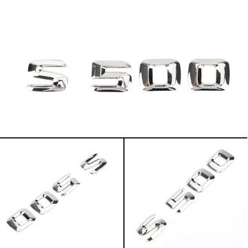 Rear Trunk Emblem Badge Nameplate Decal Letters Numbers Fit Mercedes S500 Chrome - 0