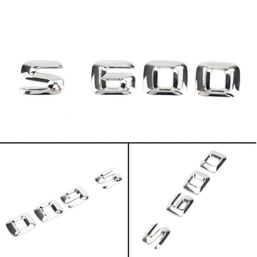 Rear Trunk Emblem Badge Nameplate Decal Letters Numbers Fit Mercedes S600 Chrome - 0