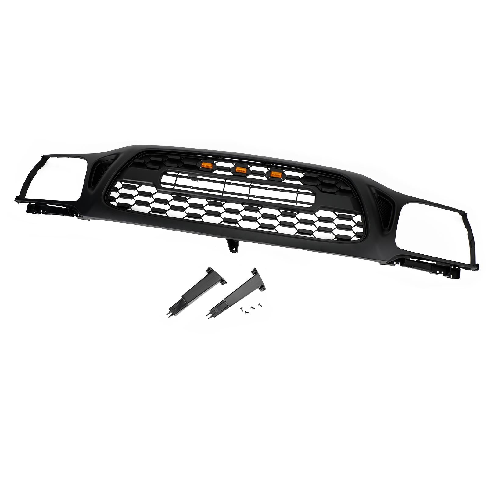 Reemplazo de rejilla de parachoques delantero en forma de panal con luz LED para Toyota Tacoma 2001-2004, color negro