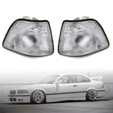 Corner Lights For Bmw E36 3-Series 4Dr Sedan/Hatchback 1992-1998 White - 0