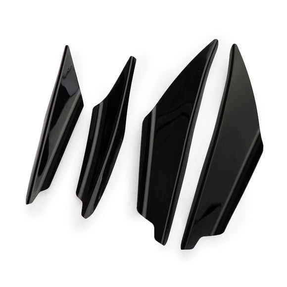 4 stks Universele Gloss Bk Auto Voorbumper Vinnen Body Splitter Spoiler Canards