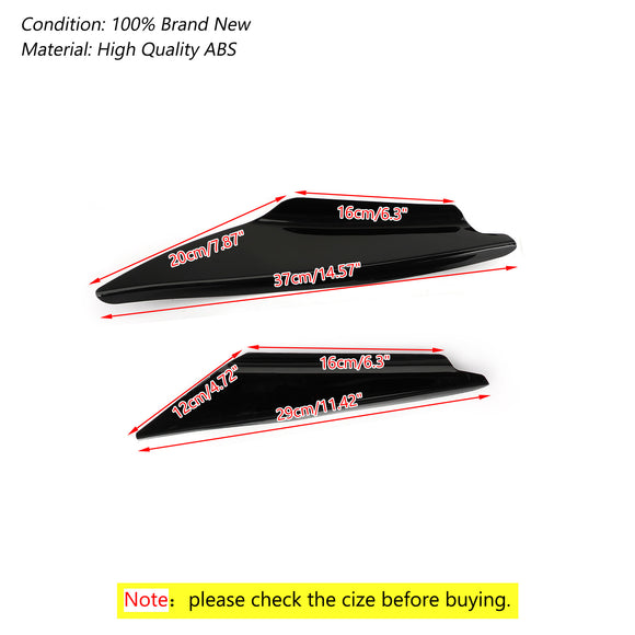 4 stks Universele Gloss Bk Auto Voorbumper Vinnen Body Splitter Spoiler Canards