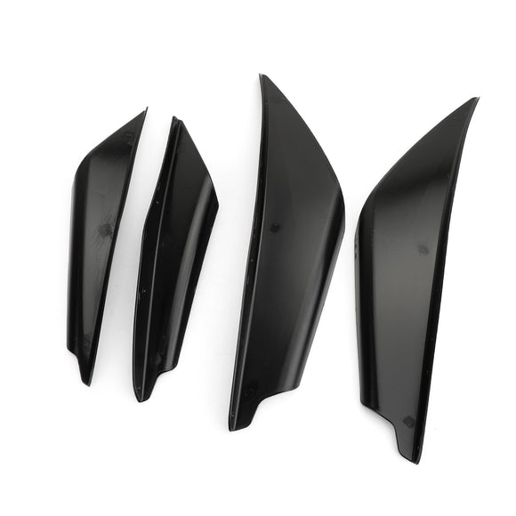 4 stks Universele Gloss Bk Auto Voorbumper Vinnen Body Splitter Spoiler Canards