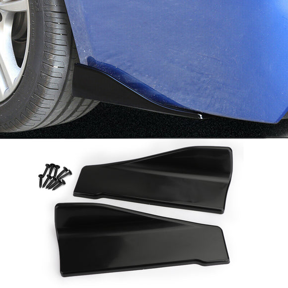 2 stuks 35cm rokspoiler achterlipverlenging rocker splitters winglet vleugels zwart