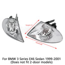 Front Indicator Turn Signal Corner Clear Lights For BMW 3 Series E46 99-01-3