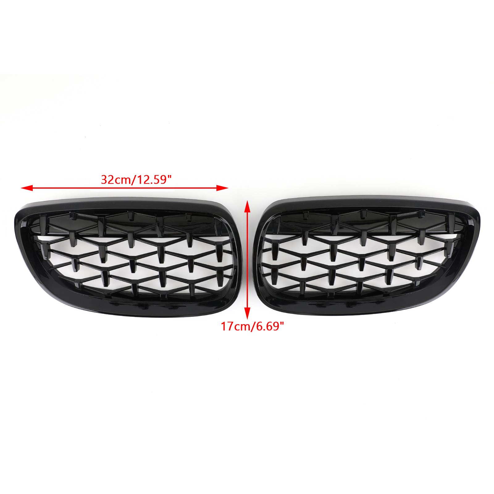 2006-2010 BMW E92 2D Pre-Facelift 335i/328i/320d/330i/325i Front Kidney Grille Meteor Black Grill