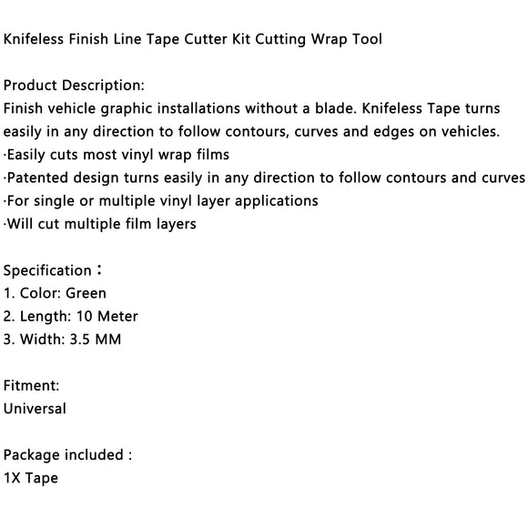 Kit taglierina per nastro da 10 m senza coltello, strumento per avvolgere il taglio di finiture in vinile grafico