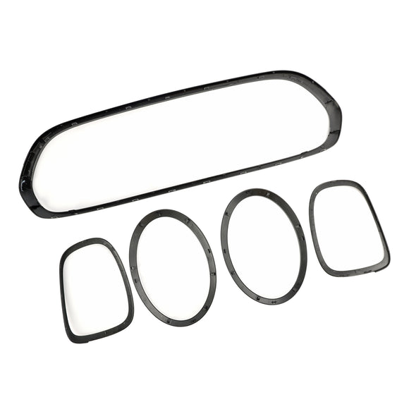 2014-2021 Mini F55 F56 F57 Cooper S/Cooper SD borde de parrilla negro + borde de faro + borde de luz trasera