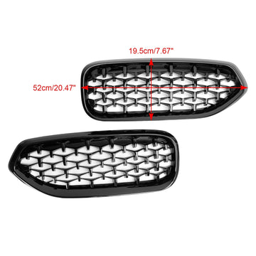 2019-2024 BMW Z4 G29 20I 30I M40I Front Kidney Grill Gloss Black Diamond Grille - 0