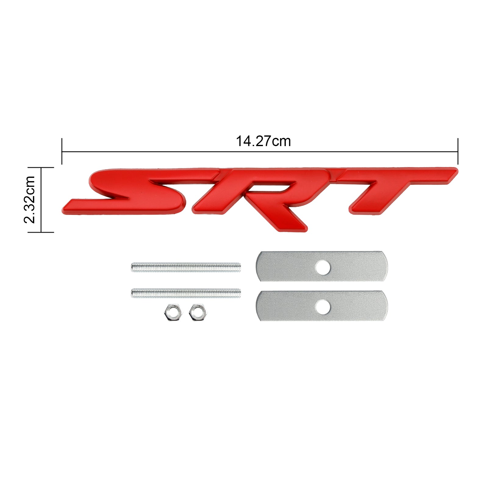 Red Front Grille SRT Emblem For Charger Challenger SRT Red / Chrome / Black Decal Badge