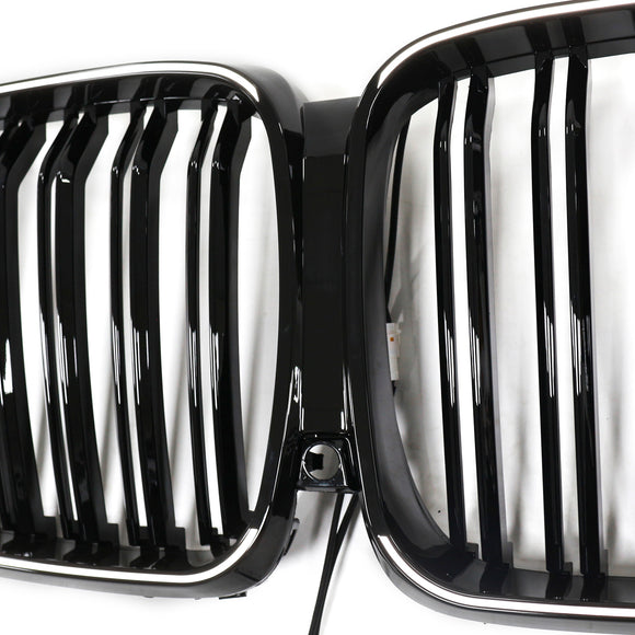 Niergrille met dubbele lamellen, zwart vooraan, passend voor BMW X5 G05 2019-2022 M-Performance