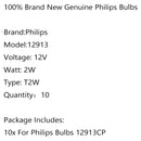 For PHILIPS Car Lamps 12V 2W BA9s 12913CP 10 Pieces-14