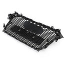 Audi A4/A4 S Line/S4 B8.5 2012 2013 2014 2015 2016 Style RS4 Calandre noire brillante en maille nid d'abeille Sport Calandre hexagonale avec emblème-5
