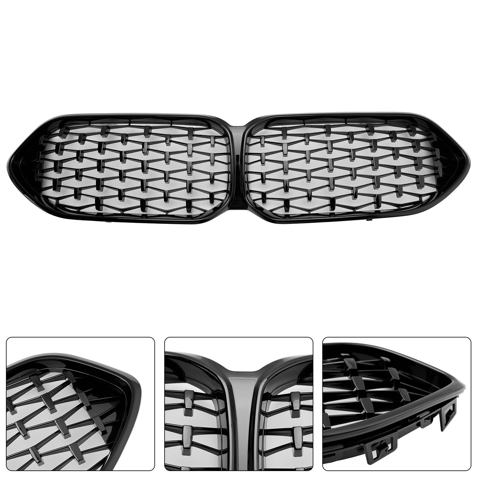 Grille de pare-chocs avant BMW Série 2 Gran Coupé F44 218i/220i/228i xDrive/M235i xDrive 2020-2023 Grille noire brillante