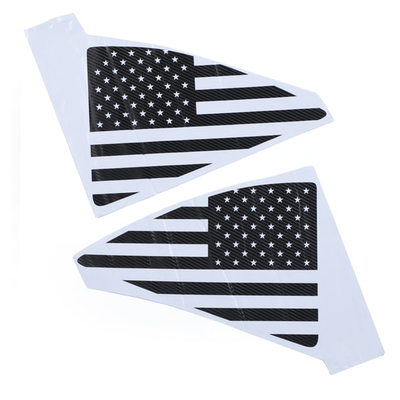 Areyourshop Aufkleber für hinteres Dreieck, Viertelfenster, USA-Flagge, für Camaro 2010–2015
