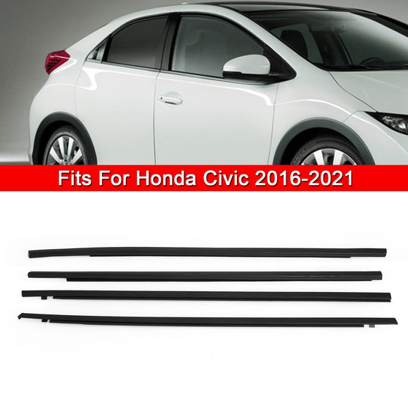 Honda Civic Sedan 2016-2021 Väderlist Fönsterlister Tätningsbälte 4st